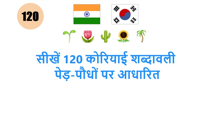 सीखें 120 कोरियाई शब्दावली: पेड़-पौधों पर आधारित